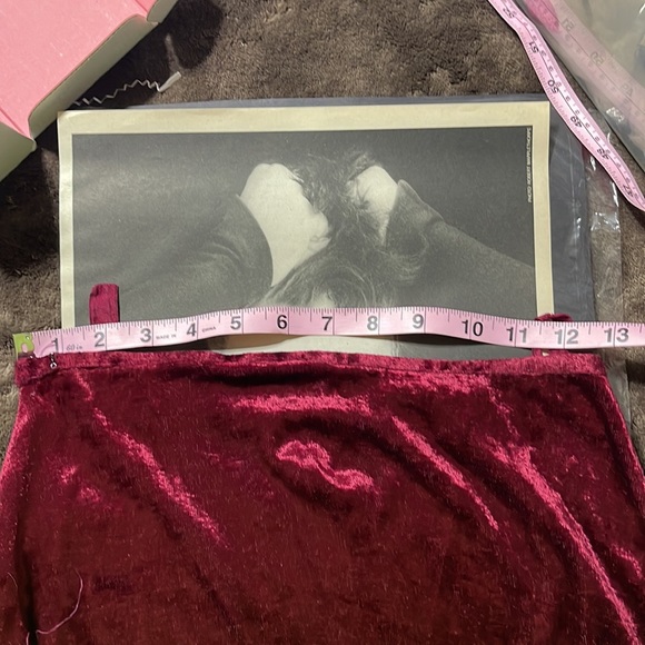 VTG Alley Cat Betsey Johnson Maroon Maxi Skirt - Picture 4 of 4